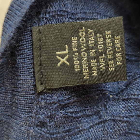 Joseph & Lyman sweater, 100% merino wool, v-neck, size XL, unisex - Picture 10 of 10